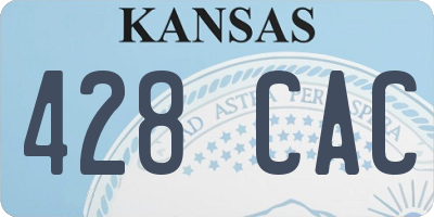 KS license plate 428CAC
