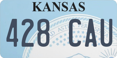KS license plate 428CAU