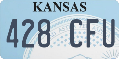 KS license plate 428CFU