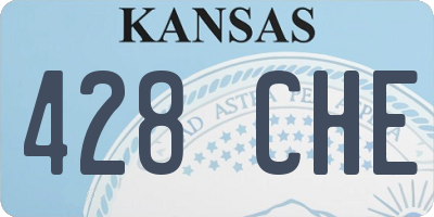 KS license plate 428CHE