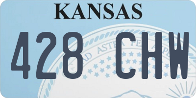 KS license plate 428CHW