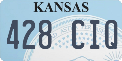 KS license plate 428CIQ