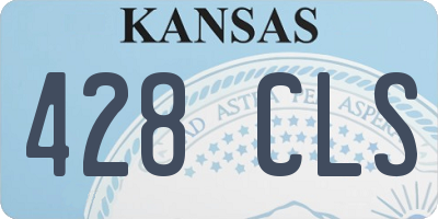 KS license plate 428CLS