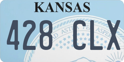KS license plate 428CLX