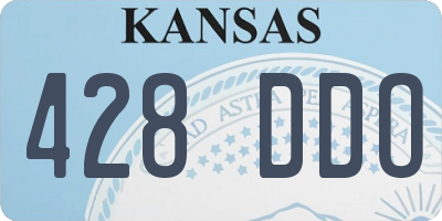 KS license plate 428DDO