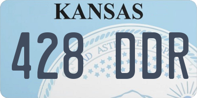 KS license plate 428DDR