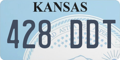 KS license plate 428DDT