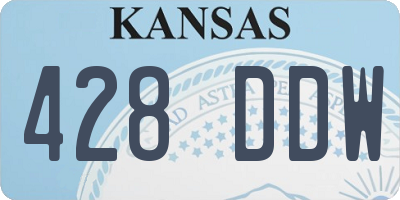 KS license plate 428DDW