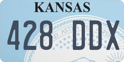 KS license plate 428DDX