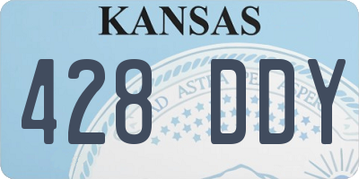 KS license plate 428DDY