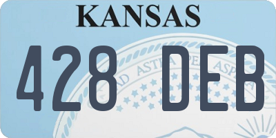 KS license plate 428DEB
