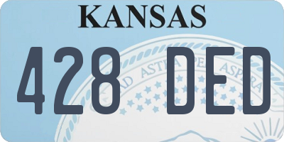 KS license plate 428DED