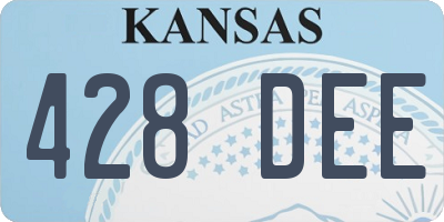 KS license plate 428DEE