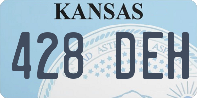 KS license plate 428DEH