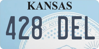KS license plate 428DEL