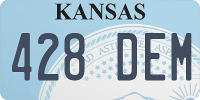 KS license plate 428DEM