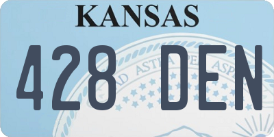 KS license plate 428DEN