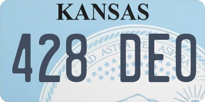KS license plate 428DEO