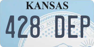 KS license plate 428DEP
