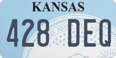 KS license plate 428DEQ