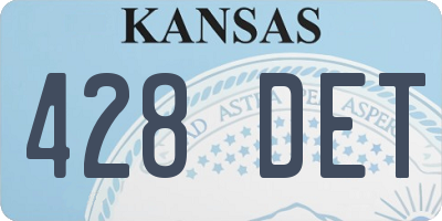 KS license plate 428DET