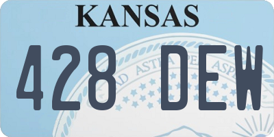KS license plate 428DEW