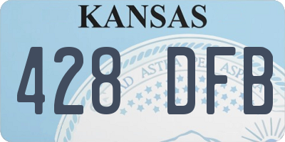 KS license plate 428DFB