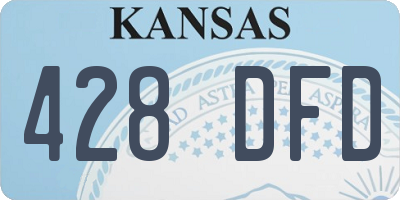 KS license plate 428DFD