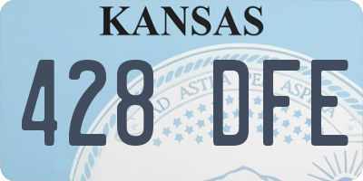 KS license plate 428DFE