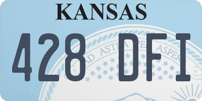 KS license plate 428DFI