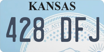 KS license plate 428DFJ