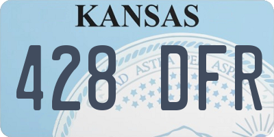 KS license plate 428DFR