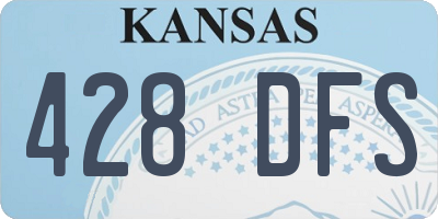 KS license plate 428DFS