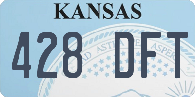 KS license plate 428DFT