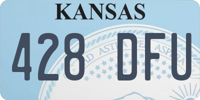 KS license plate 428DFU