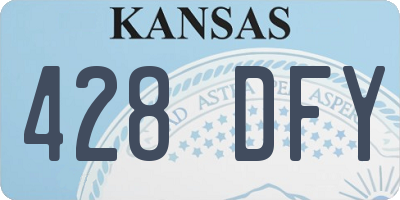 KS license plate 428DFY