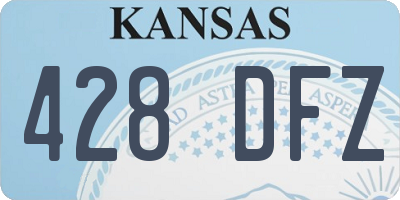 KS license plate 428DFZ