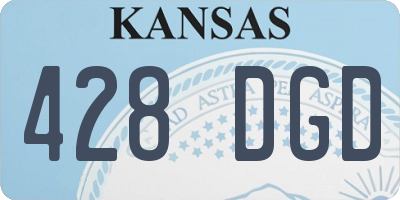 KS license plate 428DGD