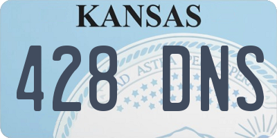 KS license plate 428DNS