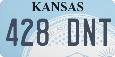 KS license plate 428DNT