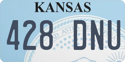 KS license plate 428DNU