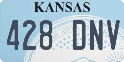 KS license plate 428DNV