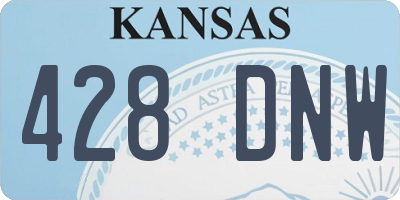 KS license plate 428DNW