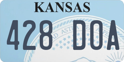 KS license plate 428DOA