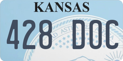 KS license plate 428DOC