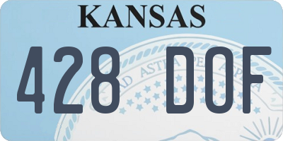 KS license plate 428DOF