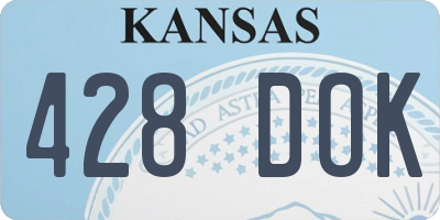 KS license plate 428DOK