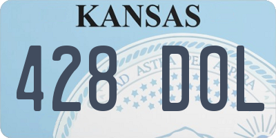 KS license plate 428DOL