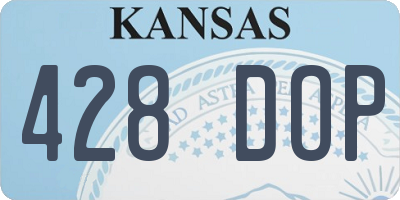 KS license plate 428DOP