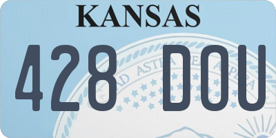 KS license plate 428DOU